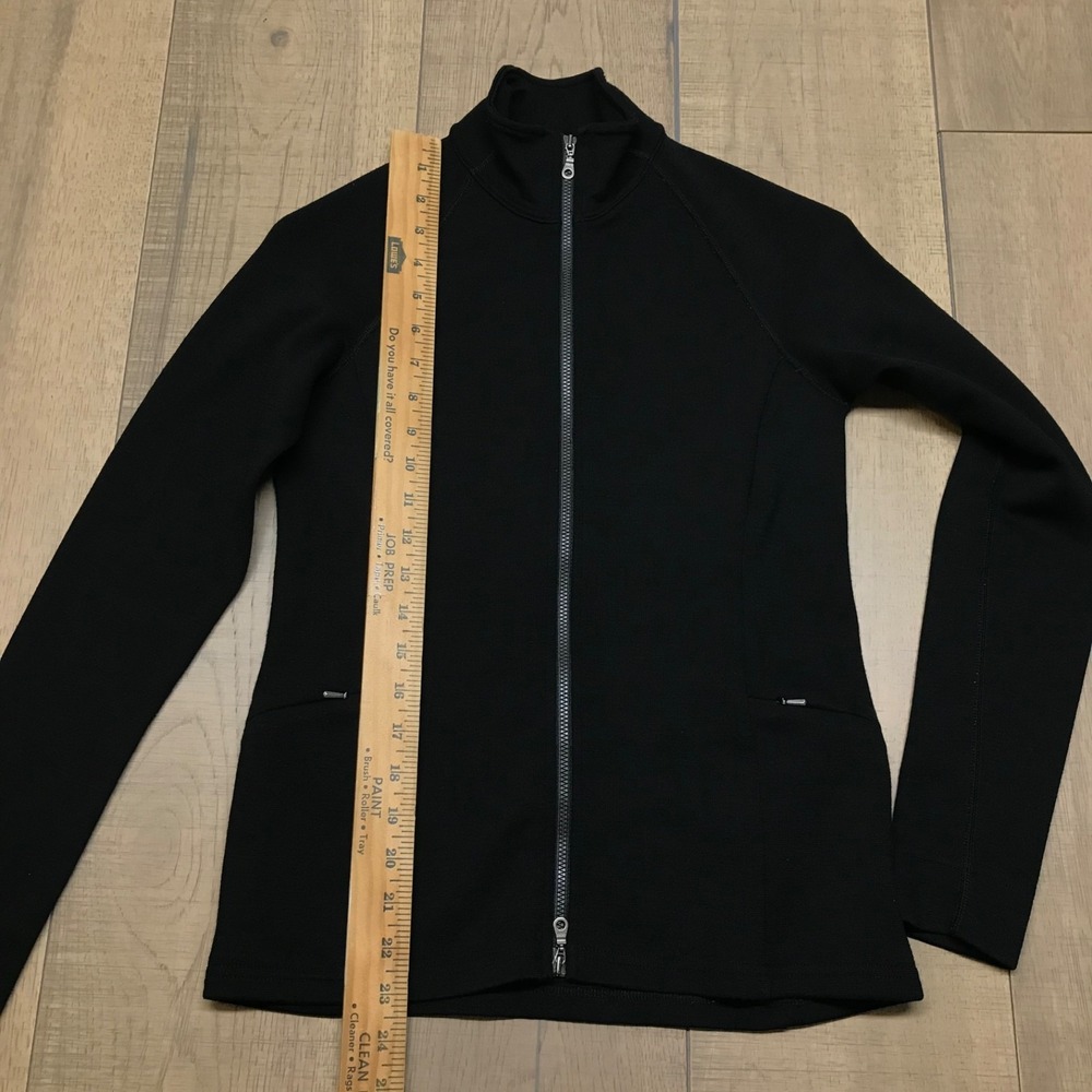 Ibex Shak Merino Wool Jacket Womens Size S Black Full Zip Outdoor Pockets Hiking - Picture 11 of 12